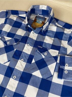 Dixxon Flannel Shirt Mens Medium Blue The Trestles Long Sleeve Button-Up